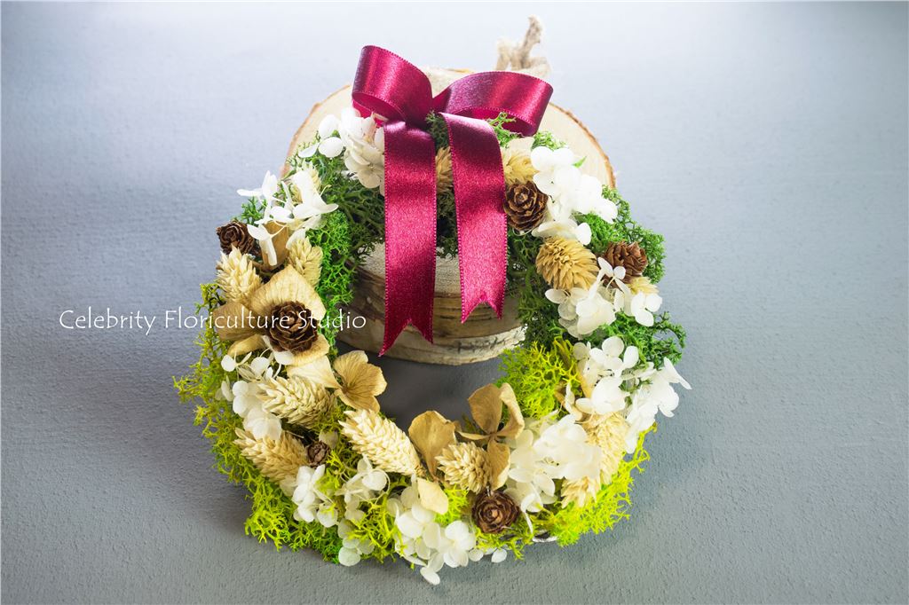 雪白花圈/花環│台中聖誕節花圈